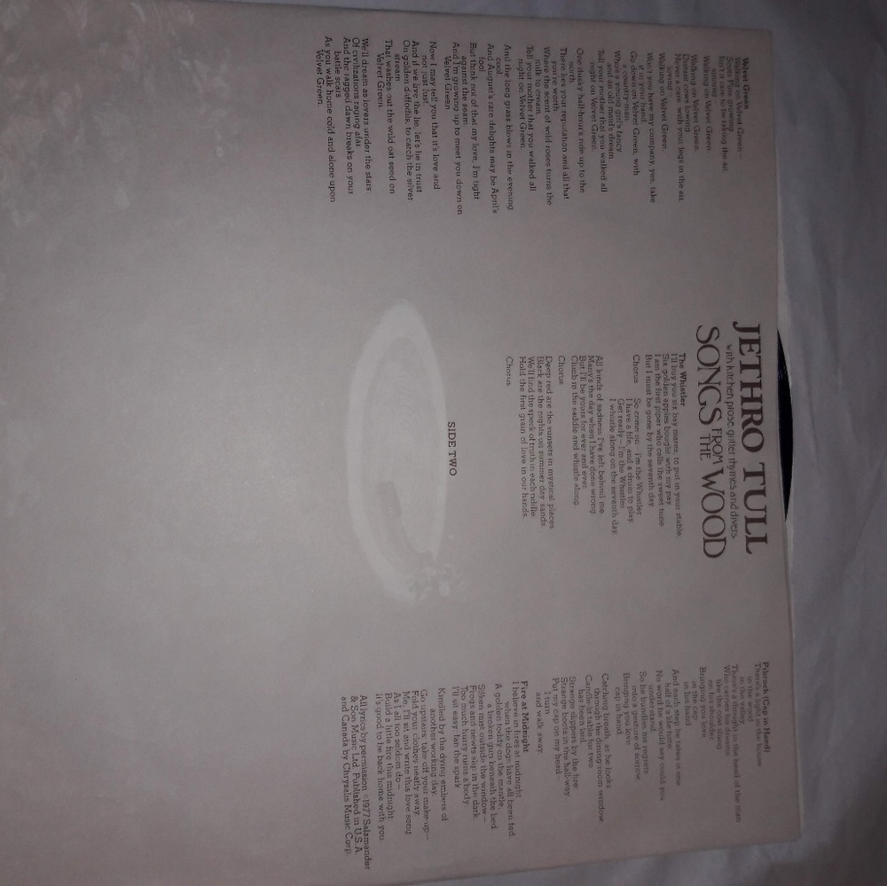 Jethro Tull, Songs From the Wood Album - Picture 5 of 6